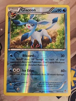 Glaceon - 19/111 - Pokemon Furious Fists XY Reverse Holo Rare Card NM - Image 1