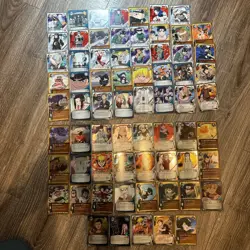 Naruto CCG TCG Foil & Gold Script Lot! 68 Cards Total! - Image 1