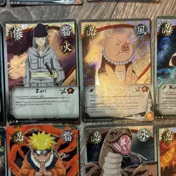 Naruto CCG TCG Foil & Gold Script Lot! 68 Cards Total! - Image 3