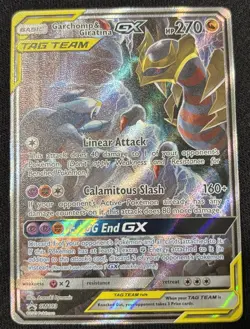 Pokemon Garchomp & Giratina GX Ultra Rare Holo 225/173 Tag Team Japanese Card - Image 1