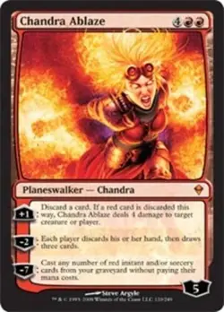 Chandra Ablaze - Magic the Gathering MTG Planeswalker Zendikar NM - Image 1