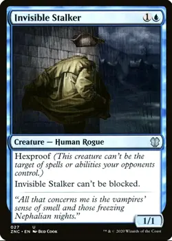 X 1 Invisible Stalker NM-M Zendikar Rising Commander 027 MTG Magic - Image 1