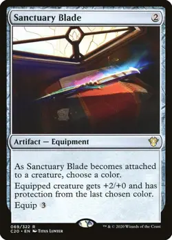 Sanctuary Blade 0069 MTG Commander 2020 Rare NP - Image 1