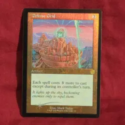 Mtg Magic Defense Grid FOIL retro frame artifact - Image 1