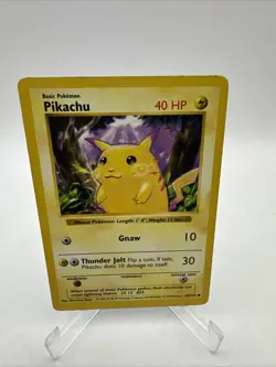 Pokemon Pikachu TCG Base Set Shadowless 58/102 Yellow Cheeks LP/MP - Image 1