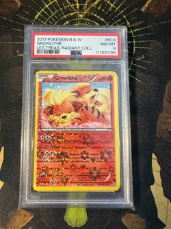 Pokemon Growlithe RC4/RC25 Legendary Treasures Radiant Collection PSA 8 - Image 1