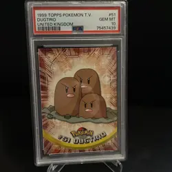Pokemon Topps Pokemon TV Dugtrio (UK) PSA 10 Gem Mint - Image 5