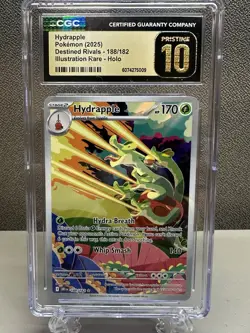 CGC PRISTINE 10 Hydrapple Illustration Rare IR 188/182 Destined Rivals Pokemon - Image 1