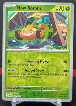 Pokemon Mow Rotom 009/182 Reverse Holo Destined Rivals English NM - Image 1