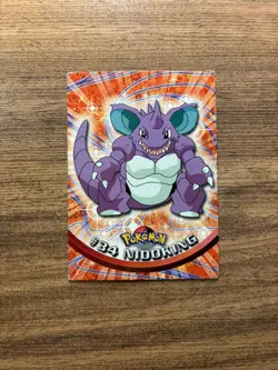 Nidoking #34 Black Label - 1999 Pokemon Topps TV Animation Series Vintage - Image 1