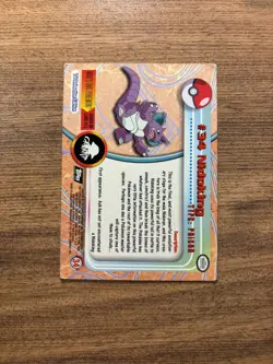 Nidoking #34 Black Label - 1999 Pokemon Topps TV Animation Series Vintage - Image 2
