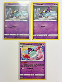 Pokemon TCG Lot Of 3 Polteageist Sinistea Rare Common - Image 1
