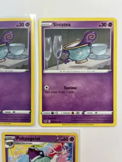 Pokemon TCG Lot Of 3 Polteageist Sinistea Rare Common - Image 3