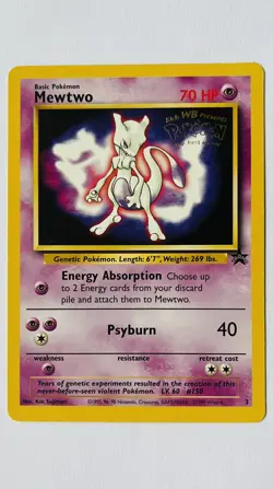 Pokemon TCG - Mewtwo 3 WB Stamped - WOTC Black Star Promo NM #2 - Image 1