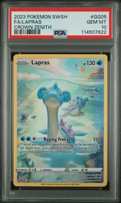 LAPRAS 2023 Pokemon Sword Shield Crown Zenith Galarian Gallery #GG05 PSA 10 - Image 1