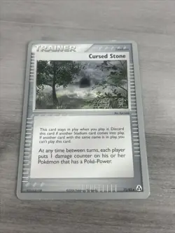 🔥2007 Pokemon TCG World Championship Cursed Stone Trainer #72/92 A-43 - Image 1