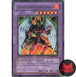 Yugioh Elemental HERO Phoenix Enforcer DP05-EN012 Rare 1st Edition LP - Image 1