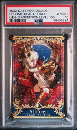 PSA 10 Fate Grand Order Arcade Beast IV Draco Fatal Collection Card Japanese - Image 1
