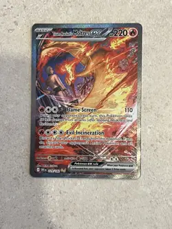 Pokemon TCG Team Rockets Moltres EX Holo Card 229/182 Sir Destined Rivals - Image 1