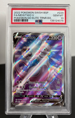 Pokemon 2022 PSA 10 Mewtwo V Black Star Promo Pokemon Go ETB SWSH229 Card - Image 1