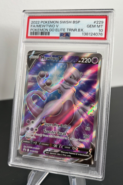 Pokemon 2022 PSA 10 Mewtwo V Black Star Promo Pokemon Go ETB SWSH229 Card - Image 2