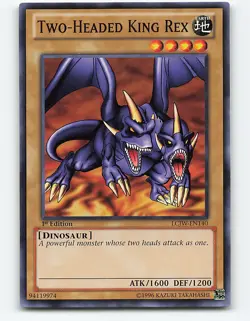 Two-Headed King Rex #LCJW-EN140 1st Edition Yugioh Card - Image 1