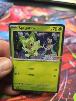 Pokemon TCG Sprigatito Black Star Horizons Promo Holo Card 191 - Image 4
