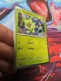 Pokemon TCG Sprigatito Black Star Horizons Promo Holo Card 191 - Image 5