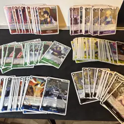 One Piece TCG OP12 Legacy of the Master Rare Card Lot NM 150 Total Cards - Image 1