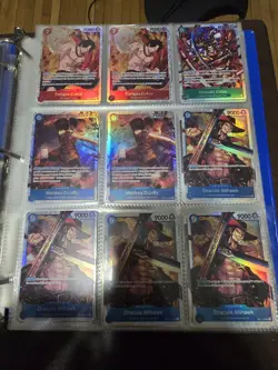 One Piece CCG Binder Collection lot all Srs and Don Cards 200 plus cards Read - Image 3