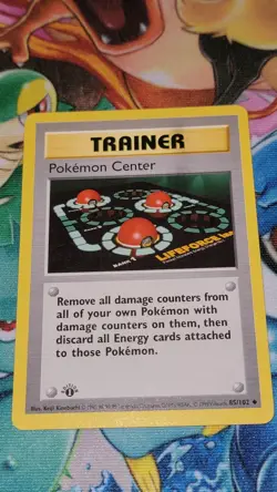 Pokemon Center Trainer 85/102 1st Edition Shadowless Base Set WOTC Card - Image 1
