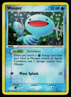 Pokemon Card - Wooper Team Rocket Returns 81/109 Reverse Holo Stamped - Image 1