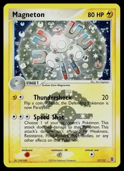 Pokemon Card - Magneton FireRed & LeafGreen 27/112 Rare Reverse Holo - Image 1