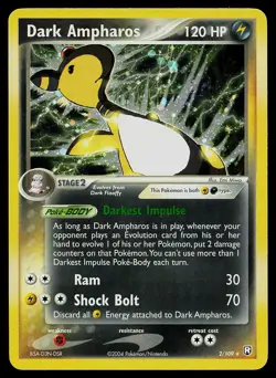 Pokemon Card - Dark Ampharos Team Rocket Returns 2/109 Holo Rare - Image 1