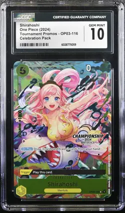 Shirahoshi OP03-116 CGC 10 Championship 2024 One Piece Card - Image 1