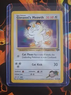 Giovanni's Meowth 74/132 Gym Challenge Set Pokemon Card LP - Image 1