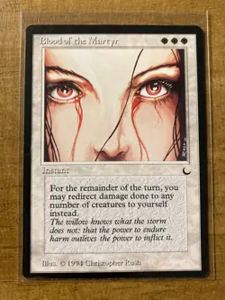 MTG✨BLOOD OF THE MARTYR ✨The Dark MINT UNCOMMON 1994 C. Rush Art UNPLAYED - Image 1