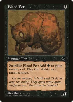 Blood Pet NM/M Tempest Black Thrull Mtg Magic English Regular - Image 1