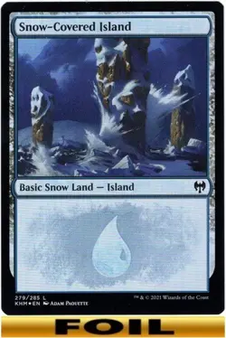 1x - Snow-Covered ISLAND - #279 - FOIL - Kaldheim - NM MTG - Image 1