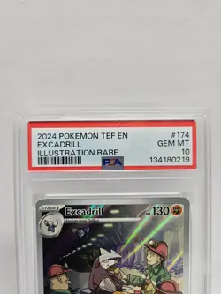 2024 POKEMON TEF EN-TEMPORAL FORCES #174 EXCADRILL ILLUSTRATION RARE Psa 10 - Image 2