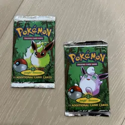 Wizards of the Coast Pokemon Jungle Booster Packs Eevee Wigglytuff Sealed 2x - Image 1