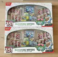 TWO Pokemon TCG Scarlet and Violet 151 Blooming Waters Premium Collection Sealed - Image 1