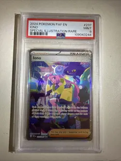 2024 POKEMON PAF EN-PALDEAN FATES SPECIAL ILLUSTRATION RARE #237 IONO PSA 9 - Image 1