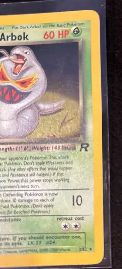 Pokemon TCG Dark Arbok Team Rocket 1st Edition Holo Rare 2/82 NM-MINT - Image 2