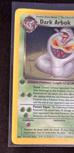 Pokemon TCG Dark Arbok Team Rocket 1st Edition Holo Rare 2/82 NM-MINT - Image 3