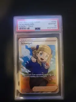 2021 POKEMON SWSH FA/SCHOOLGIRL FUSION STRIKE PSA 10 - Image 1