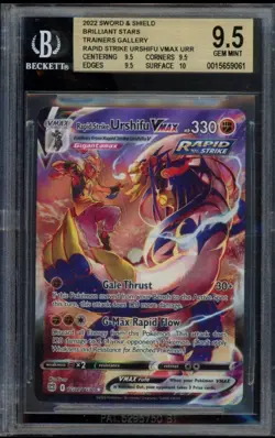 2022 Pokemon Brilliant Stars Rapid Strike Urshifu VMAX TG21/TG30 BGS 9.5 - Image 1
