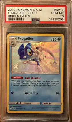 Frogadier Holo SV12/SV94 Hidden Fates 2019 Pokemon PSA 10 - Image 1