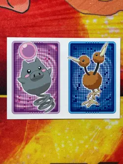 Pokemon Merlin Topps Ultimate Stickers 2005 Doduo #84 Spoink #325 - Image 1