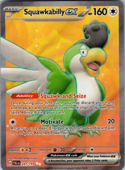 Squawkabilly ex 247/193 SV02: Paldea Evolved Pokemon TCG NM - Image 1